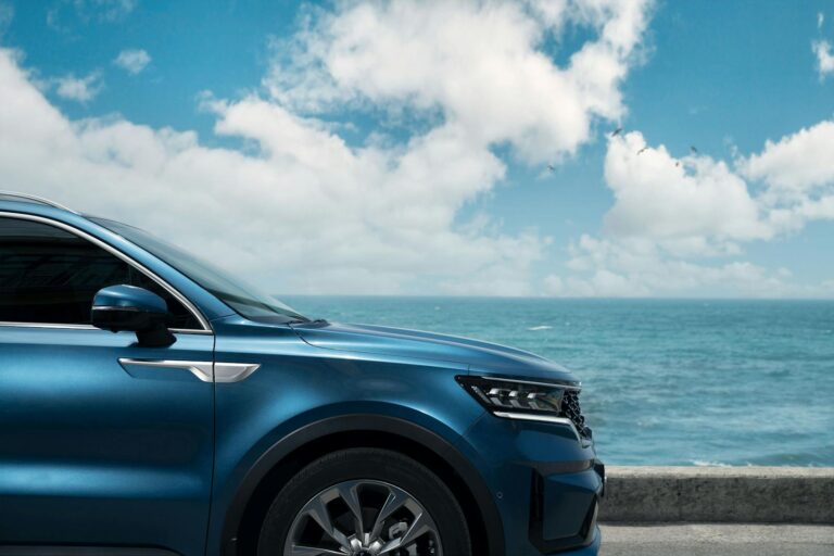 a car near the ocean getting exposed to salt air